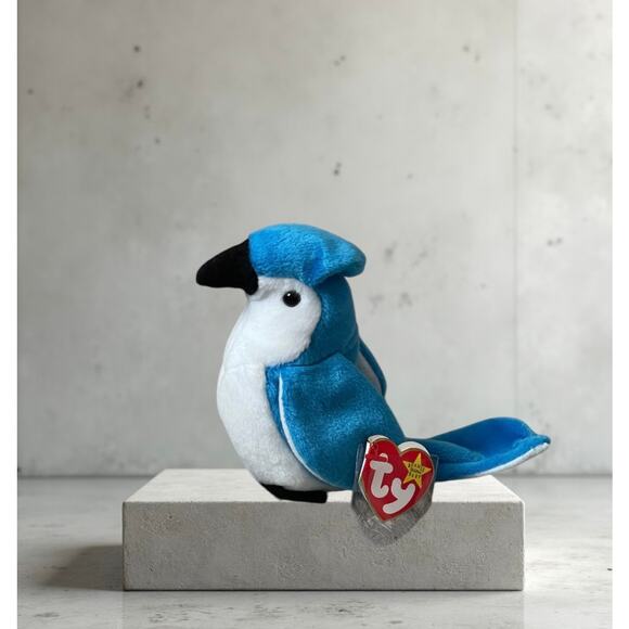 TY Beanie Baby “Rocket” Blue Jay Bird Stuffed Animal Plush Toy Vintage 1997 - Picture 1 of 7